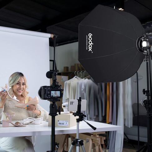 Godox SB-UE 37inch/95cm Umbrella Octagon Softbox with S2 Speedlite Bracket Bowens Mount Holder and Honeycomb Grid for Photography Studio Strobe Flash Speedlite Speedlight in Kuwait