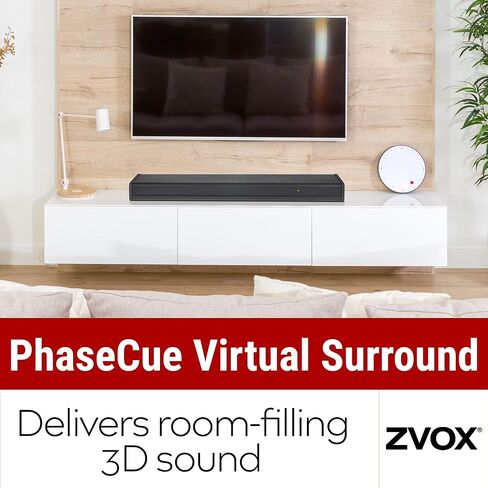 مكبر صوت ZVOX SB380 للتلفزيون مع تعزيز حوار AccuVoice، مكبر صوت من الألومنيوم مع مضخم صوت مدمج، شريط مكبر صوت منزلي قابل للتثبيت على الحائط للحصول على صوت أكثر وضوحًا، شريط صوت تلفزيون 35.5 بوصة مع تسوية الإخراج in Kuwait