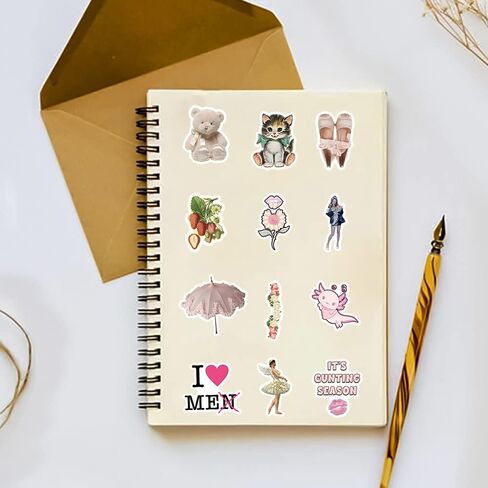 مجموعة 62 قطعة من ملصقات Coquette، ملصقات جمالية من الفينيل مقاومة للماء لزجاجة المياه، والكمبيوتر المحمول، والهاتف، ولوح التزلج، وهدايا سجل القصاصات للأطفال والمراهقين والبالغين لديكور مستلزمات الحفلات in Kuwait