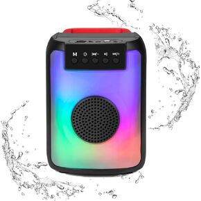 CRLKSSJX Bluetooth Speaker, IPX5 Waterproof Speaker with HD Sound, RGB Multi-Colors Rhythm Lights, Up to 8H Playtime, TWS Pairing, Portable Wireless Speakers for Home, Party, Outdoor, Beach in Kuwait