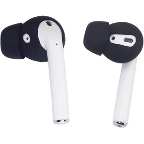 5 Pairs AirPods Ear Tips Anti-Slip Silicone Earbuds Cover Compatible with Apple AirPods 2 & AirPods or EarPods-【Not Fit in The Charging Case】 (Black) in Kuwait