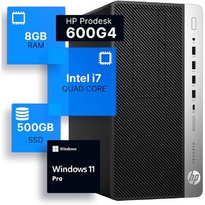HP ProDesk 600G4 Tower Desktop Computer | Intel i7-8700 (3.4) | 32GB DDR4 RAM | 1TB SSD Solid State | Wi-Fi 5G + Bluetooth | Windows 11 | Home or Office PC (Renewed) in Kuwait