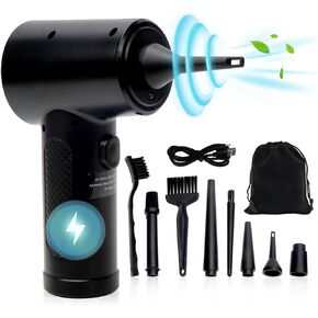 أداة تنظيف لوحة المفاتيح - منفضة هواء مضغوط - منفضة هواء 100000 دورة في الدقيقة - منفاخ هواء محمول ضغط أداة الأوساخ اللاسلكية - جهاز الكمبيوتر المحمول لوحة مفاتيح السيارة منفضة هواء كهربائية 7600 مللي أمبير في الساعة in Kuwait