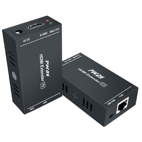 موسع HDMI 1080p@60 هرتز، ثلاثي الأبعاد، عبر كابل Cat5e/Cat6/Cat 7 فردي عالي الدقة غير مضغوط يصل إلى 164 قدمًا (50 مترًا)، يدعم وظيفة EDID وPOC (جهاز الإرسال والاستقبال) in Kuwait