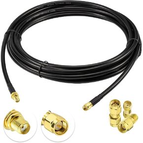 Superbat RF محوري SMA ذكر إلى SMA أنثى حاجز RG174 9.8ft كابل + 3 قطع RF Coax SMA طقم محول لمعدات SDR هوائي هام راديو، 3G 4G LTE هوائي، ADS-B، GPS وغيرها in Kuwait