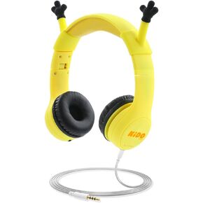 سماعات رأس Mumba Kids مع أذنين VoliDog، سماعات رأس سلكية فوق الأذن مع وظيفة مشاركة الموسيقى، حماية محدودة للسمع بحجم 85 ديسيبل، مادة آمنة غذائيًا، مقبس 3.5 مم (HS01) سماعة رأس للأطفال in Kuwait