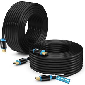 كابل HDMI 4K Ultra HD 25 قدم (5 حزم) كابل HDMI 2.0 مجدول من النايلون، سرعة عالية 18 جيجابت في الثانية 4K60 هرتز HDR، ثلاثي الأبعاد، 2160p، 1080p، HDCP 2.2، ARC، كابلات HDMI للشاشات، HDTV
