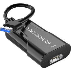 بطاقة التقاط الفيديو الصوتية DIGITNOW 4K Cam Link HD1080P HDMI إلى USB 2.0 سجل عبر كاميرا الفيديو DSLR وكاميرا الفيديو وجهاز التقاط الكمبيوتر للبث المباشر والبث ومؤتمرات الفيديو والتعليم والألعاب in Kuwait