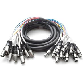Seismic Audio - 12 Channel XLR Snake Cable - 10 Feet Long - Pro Audio Snake for Live Live, Recording, Studios, and Gigs - Patch, Amp, Mixer, Audio Interface 5' in Kuwait