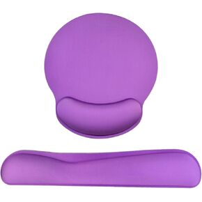 Keyboard Wrist Rest Pad Mouse Pad, Memory Foam, Rest Pads Sets for Comfortable Typing & Wrist Pain Relief, Anti-Slip Rubber Base (Rose Pink)