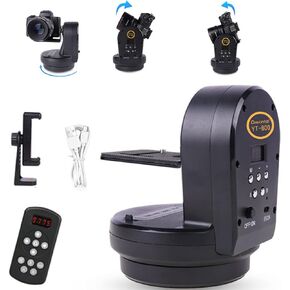 ZTIANFOTO YT-800 رأس بانورامي دوار بمحرك تلقائي مع جهاز تحكم عن بعد 328FT مسافة التحكم عن بعد عموم إمالة فيديو ترايبود مثبت الرأس لكاميرات الهواتف الذكية وكاميرا بدون مرآة in Kuwait