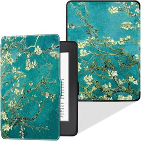 Slim Case for Kindle Paperwhite 5th/6th/7th Generation (Model No. EY21 & DP75SDI) - Lightweight PU Leather Folio Cover with Auto Sleep/Wake (Apricot Blossom)
