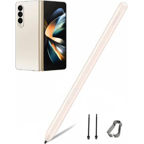 قلم Galaxy Z Fold 4 Stylus متوافق مع Galaxy Z Fold 4، S Pen Fold Edition بديل لهاتف Samsung Galaxy Z Fold 4 5G Touch Stylus S Pen + نصائح/أطراف (بيج)