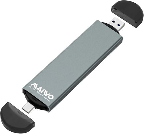 مايوو قارئ M.2 NVME/SATA SSD بمنفذ USB 3.0 ونوع C، ذاكرة مستديمة 10GBps، ساتا 6GBps، يدعم مفتاح M/B&M، هيكل من الالومنيوم، بدون ادوات، يدعم UASP، مقاس 2230/2242/2260/2280 in Kuwait