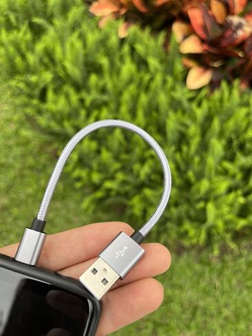 SUMPK Micro USB Cable 1FT[3Pack], Short USB to Micro Braided USB 2.0 Fast Charging and Data Sync Cord for Samsung Galaxy S6 S7 Edge,Moto G5,Sony Xperia Z3 Z5, Power Bank and Android Phone in Saudi Arabia
