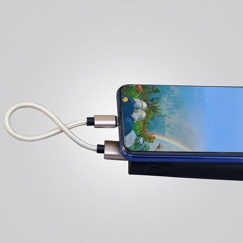 SUMPK Micro USB Cable 1FT[3Pack], Short USB to Micro Braided USB 2.0 Fast Charging and Data Sync Cord for Samsung Galaxy S6 S7 Edge,Moto G5,Sony Xperia Z3 Z5, Power Bank and Android Phone in Saudi Arabia