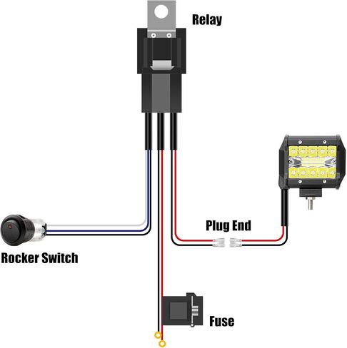 Eyourlife 300W ضوء شريط الأسلاك تسخير 12 قدم 12V DT موصل 1 تسخير الرصاص، تتابع شفرة الصمامات الأسلاك تسخير عدة لشريط ضوء LED على الطرق الوعرة مع مفتاح تشغيل إيقاف التشغيل in Kuwait