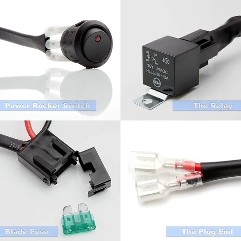 Eyourlife 300W ضوء شريط الأسلاك تسخير 12 قدم 12V DT موصل 1 تسخير الرصاص، تتابع شفرة الصمامات الأسلاك تسخير عدة لشريط ضوء LED على الطرق الوعرة مع مفتاح تشغيل إيقاف التشغيل in Kuwait