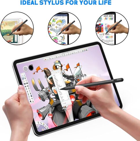 Stylus Pens for Touch Screens, NTHJOYS Active Stylus Pencil for iOS/Android with Magnetic Design Fine Point Stylist Compatible with Apple iPad/Pro/Air/Mini/iPhone/Tablets Writing & Drawing in Kuwait