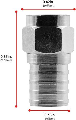موصلات GE RG6 Crimp-On F-Type، عبوتان، استبدال الموصلات المكسورة وتجميع كابلات RG6، مقاومة للطقس، 35050 in Saudi Arabia