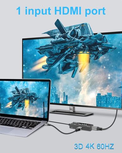 RCA to HDMI Converter, AV to HDMI Converter Adapter 2 in 1 Out(1 RCA and 1 hdmi in) HDMI Out with HDMI Cable Support 4K@60Hz 3D 1080P for VHS VCR Xbox PS5 Roku Blue-Ray DVD Players in Kuwait