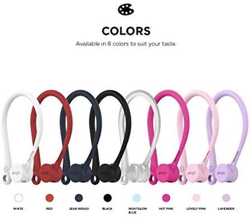 خطافات أذن Elago مصممة لأجهزة AirPods Pro وAirPods 3 وAirPods 1 و2، وملحقات سماعات الأذن المضادة للانزلاق، ملاءمة مريحة، تصميم مريح، هيكل متين من مادة TPU، مثالية لممارسة التمارين [أبيض] in Kuwait
