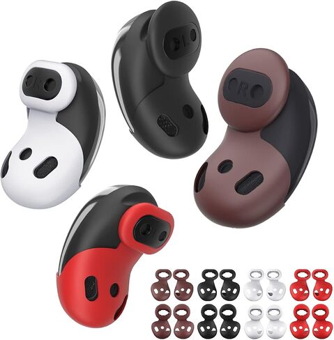 [8 أزواج] من أجل سماعات الأذن Galaxy Buds Live، غطاء أطراف الأذن من السيليكون المضاد للانزلاق متوافق مع ملحقات غطاء سماعات الأذن Samsung Galaxy Buds Live سماعات الأذن البديلة (بني) (مقاسان - صغير/كبير) in Kuwait