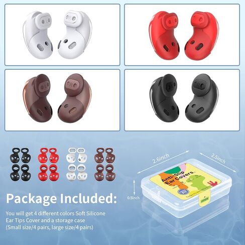 [8 أزواج] من أجل سماعات الأذن Galaxy Buds Live، غطاء أطراف الأذن من السيليكون المضاد للانزلاق متوافق مع ملحقات غطاء سماعات الأذن Samsung Galaxy Buds Live سماعات الأذن البديلة (بني) (مقاسان - صغير/كبير) in Kuwait