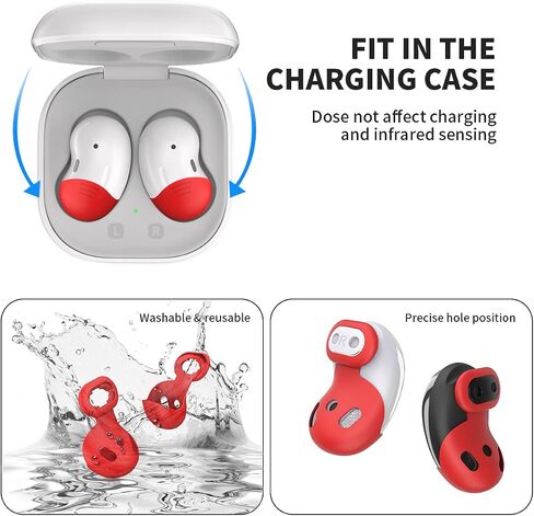 [8 أزواج] من أجل سماعات الأذن Galaxy Buds Live، غطاء أطراف الأذن من السيليكون المضاد للانزلاق متوافق مع ملحقات غطاء سماعات الأذن Samsung Galaxy Buds Live سماعات الأذن البديلة (بني) (مقاسان - صغير/كبير) in Kuwait