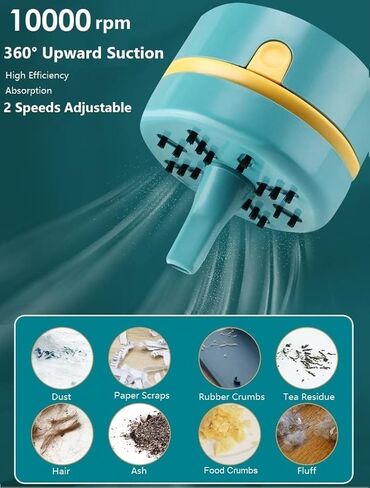 مكنسة كهربائية لسطح المكتب، مكنسة كهربائية صغيرة قابلة لإعادة الشحن الجدول الغبار مكنسة للمنزل والسيارة والمدرسة والمكتب وتنظيف الشعر والفتات والرماد والغبار BOREAS in Kuwait