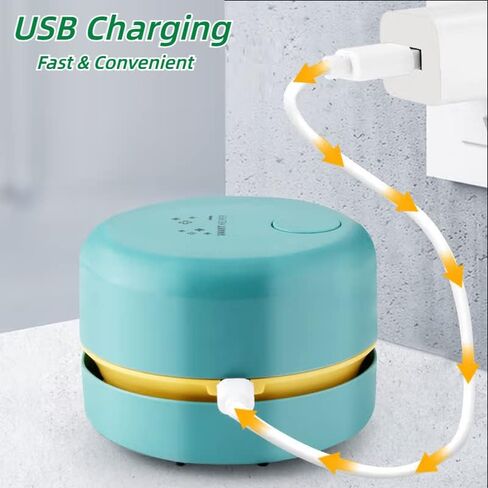 مكنسة كهربائية لسطح المكتب، مكنسة كهربائية صغيرة قابلة لإعادة الشحن الجدول الغبار مكنسة للمنزل والسيارة والمدرسة والمكتب وتنظيف الشعر والفتات والرماد والغبار BOREAS in Kuwait