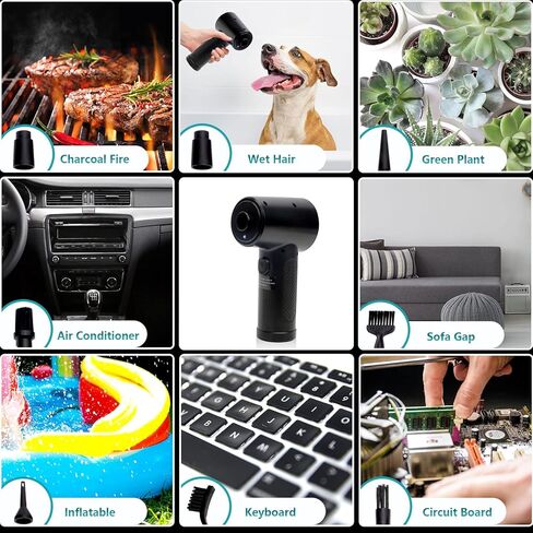 أداة تنظيف لوحة المفاتيح - منفضة هواء مضغوط - منفضة هواء 100000 دورة في الدقيقة - منفاخ هواء محمول ضغط أداة الأوساخ اللاسلكية - جهاز الكمبيوتر المحمول لوحة مفاتيح السيارة منفضة هواء كهربائية 7600 مللي أمبير في الساعة in Kuwait