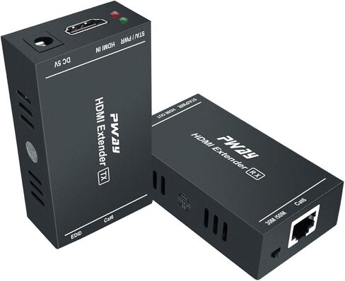 موسع HDMI 1080p@60 هرتز، ثلاثي الأبعاد، عبر كابل Cat5e/Cat6/Cat 7 فردي عالي الدقة غير مضغوط يصل إلى 164 قدمًا (50 مترًا)، يدعم وظيفة EDID وPOC (جهاز الإرسال والاستقبال) in Kuwait