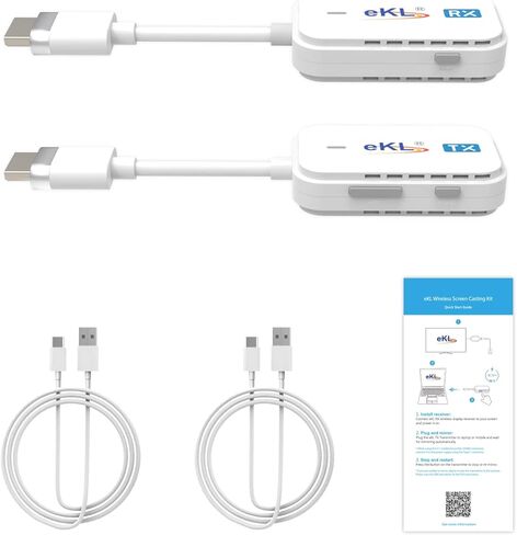 موسع HDMI اللاسلكي eKL 1080P@60 هرتز 98 قدمًا/30 مترًا يدعم 5 جيجا هرتز لبث صوت الفيديو من الكمبيوتر المحمول والكاميرا وصندوق الكابل وNetflix وPS5 إلى جهاز العرض وتوصيل HDTV وتشغيل بدون سائق in Kuwait