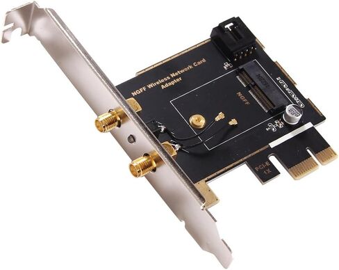 فينفي محول شبكة لاسلكية لسطح المكتب M.2(NGFF) الى منفذ الملحقات الاضافية السريع 1X محول (محول فقط!!لا يشمل بطاقة الشبكة) مدمج انتل 7260 8260 3160 9260 9265 NGFF M.2 وما الى ذلك ويندوز 7 و8 و10 in Kuwait