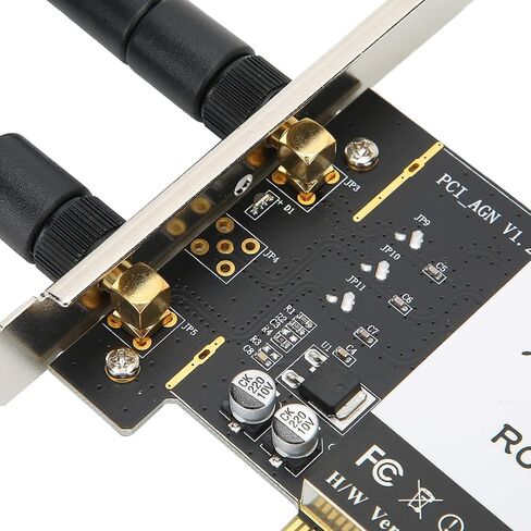 بطاقة Dilwe TX-AR9WS AR9220 PCIe WiFi، بطاقة شبكة WiFi لاسلكية 300 ميجابت في الثانية مع هوائيين، محول 802.11b/g/n PCI Express Wi-Fi لنظام Win XP/WIN7/WIN8/WIN10، يدعم شبكة WiFi مشتركة in Saudi Arabia