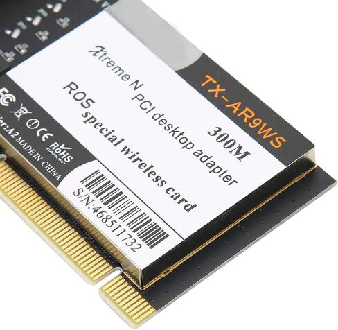 بطاقة Dilwe TX-AR9WS AR9220 PCIe WiFi، بطاقة شبكة WiFi لاسلكية 300 ميجابت في الثانية مع هوائيين، محول 802.11b/g/n PCI Express Wi-Fi لنظام Win XP/WIN7/WIN8/WIN10، يدعم شبكة WiFi مشتركة in Saudi Arabia