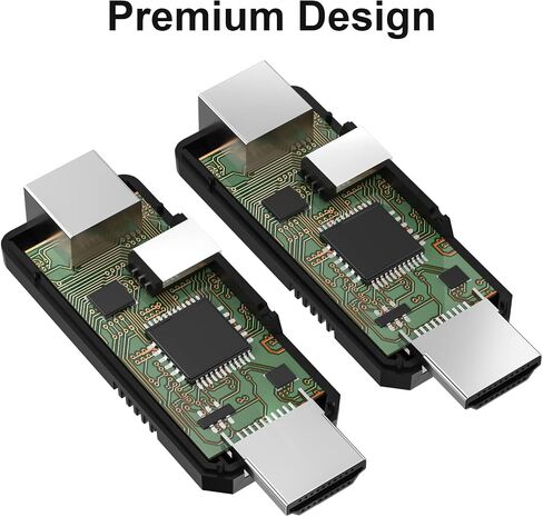 PWAYTEK HDMI Extender 165ft/50M HDMI Over Ethernet Cat5e/6/7, HDMI Extend Audio and Video Signal with 1080P, Support POC 3D HDMI1.3 HDCP1.2 EDID in Kuwait
