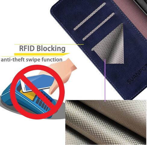 SUANPOT for Samsung Galaxy A23 5G Wallet case with RFID Blocking Credit Card Holder,Flip Book PU Leather Protective Cover Women Men for Samsung A23 Phone case Black in Saudi Arabia