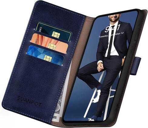 SUANPOT for Samsung Galaxy A23 5G Wallet case with RFID Blocking Credit Card Holder,Flip Book PU Leather Protective Cover Women Men for Samsung A23 Phone case Black in Saudi Arabia