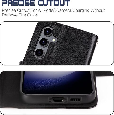 Arae Case for Samsung Galaxy PU Leather Wallet Case Cover (S10-6.1 inch, Black) in Saudi Arabia