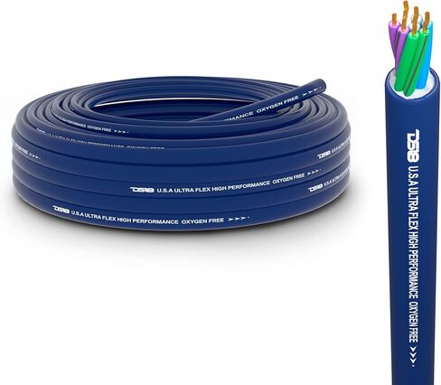 DS18 SW-9.18GA-25FT 9 موصل 18 قياس 4 قنوات Ultra Flex 9 سلك مكبر صوت كابلات سرعة إخفاء سلك مكبر الصوت سلك مكبر صوت للسيارة - كابل متعدد القنوات بطول 25 قدم in Kuwait