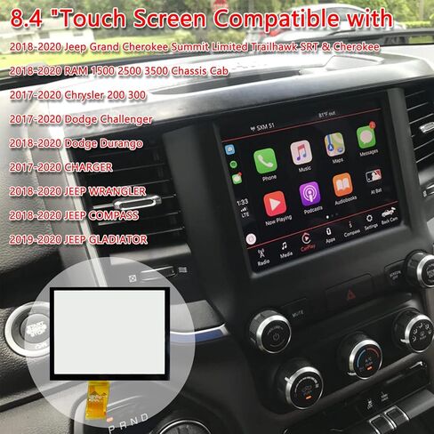 شاشة لمس 8.4 انش من يوكونكت متوافقة مع 2017-2021 رام 1500 2500 3500 دودج تشالنجر دورانجو كرايسلر جيب رانجلر جراند شيروكي LA084X01(SL)(01) in Kuwait