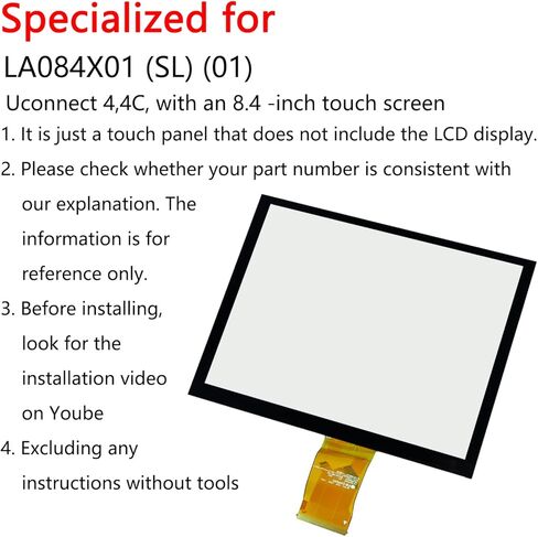 شاشة لمس 8.4 انش من يوكونكت متوافقة مع 2017-2021 رام 1500 2500 3500 دودج تشالنجر دورانجو كرايسلر جيب رانجلر جراند شيروكي LA084X01(SL)(01) in Kuwait