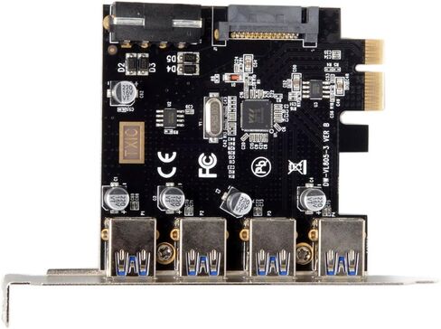 Cablecc USB 3.0 Front Panel Header 5Gbps 19Pin 20Pin to PCI-E 1X Express Card VL805 Adapter for Desktop Computer Motherboard in Kuwait