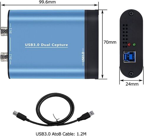 ملحق SDTNOVA المزدوج SDI إلى USB3.0 فيديو تسجيل بلا خسارة 360 ميجا بايت/ثانية لنظام ويندوز 1080P 60 اف بي اس UVC YUV422 PnP البث المباشر تحويل تحويل USB خارجي 3G-SDI فيديو مجاني in Kuwait