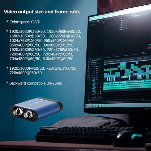 ملحق SDTNOVA المزدوج SDI إلى USB3.0 فيديو تسجيل بلا خسارة 360 ميجا بايت/ثانية لنظام ويندوز 1080P 60 اف بي اس UVC YUV422 PnP البث المباشر تحويل تحويل USB خارجي 3G-SDI فيديو مجاني in Kuwait