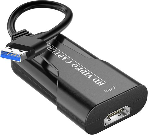 بطاقة التقاط الفيديو الصوتية DIGITNOW 4K Cam Link HD1080P HDMI إلى USB 2.0 سجل عبر كاميرا الفيديو DSLR وكاميرا الفيديو وجهاز التقاط الكمبيوتر للبث المباشر والبث ومؤتمرات الفيديو والتعليم والألعاب in Kuwait