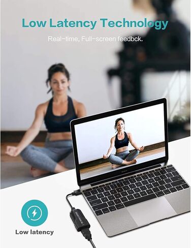 بطاقة التقاط الفيديو الصوتية DIGITNOW 4K Cam Link HD1080P HDMI إلى USB 2.0 سجل عبر كاميرا الفيديو DSLR وكاميرا الفيديو وجهاز التقاط الكمبيوتر للبث المباشر والبث ومؤتمرات الفيديو والتعليم والألعاب in Kuwait