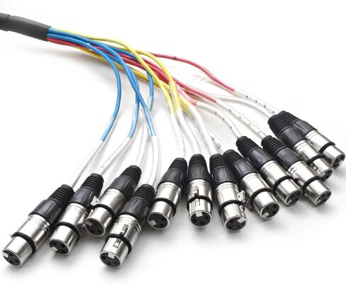 Seismic Audio - 12 Channel XLR Snake Cable - 10 Feet Long - Pro Audio Snake for Live Live, Recording, Studios, and Gigs - Patch, Amp, Mixer, Audio Interface 5' in Saudi Arabia
